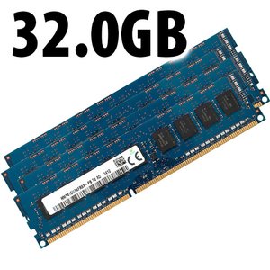 (*) 32.0GB (4 x 8GB) Major Brand PC3-10600 DDR3 ECC Registered 1333MHz/1066MHz 240-Pin DIMM Memory Upgrade Kit for Mac
