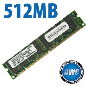 512MB OWC PC-133 CL3 3-2-2/PC-100 CL2 2-2-2 168-Pin SDRAM DIMM Memory Module for Mac