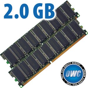 2.0GB (2 x 1GB) OWC PC-3200 DDR 400MHz 184-Pin DIMM Memory Upgrade Kit for Mac