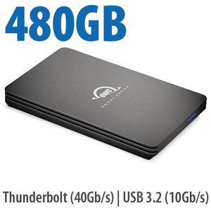 480GB OWC Envoy Pro FX Thunderbolt (40Gb/s) + USB 3.2 (10Gb/s) Bus-Powered Portable NVMe SSD External Storage Solution