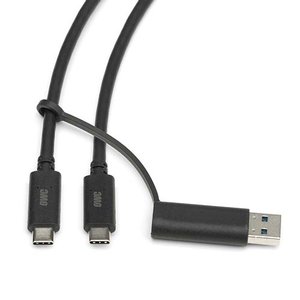0.6 Meter (24") OWC USB-C 10Gb/s Cable 100W with Tethered USB-A Adapter