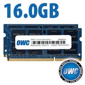 (*) 16.0GB (8GBx2) PC3-12800 DDR3L 1600MHz SO-DIMM 204-Pin CL11 SO-DIMM Memory Upgrade Kit for Mac